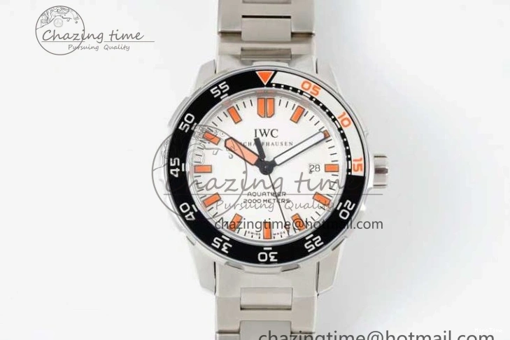 MIROTIME 0319 BestValue Aquatimer Automatic SS RSF 1:1 Best Edition White Orange Dial on SS Bracelet A 7072